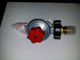 option-REGA+: REGA+ ADJUSTABLE HIGH PRESSURE 20 PSI LP (PROPANE) GAS REGULATOR W/ POL VALVE & 3/8 FLARE FITTING