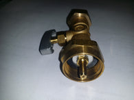 REGDTA: ADJUSTABLE HIGH PRESSURE DISPOSABLE LP (PROPANE) GAS REGULATOR (1 lb/ Camping Tank Connection Valve) x 1/2" Female NPT Output