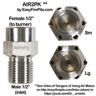 AIR-SM: Our Stainless Small Air Mixer - See Warnings on Using Air Mixers