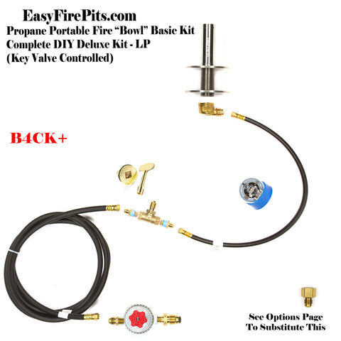 B4CK+: 4” VERTICAL BURNER COMPLETE PROPANE DELUXE KIT