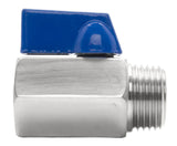 BV12MF: BALL VALVE 316 Stainless 1/2" Male x 1/2" Female