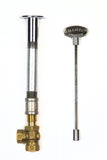 KV34SC: STRAIGHT CHROME 3/4" KEY VALVE or LOG LIGHTER VALVE, KEY & COVER