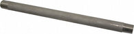 NIP36-S40: 36" Stainless Nipple w/ Threaded Male 1/2" NPT Threaded Ends. Industrial 304 Schedule 40 Stainless Steel