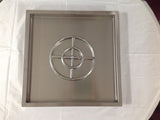 PAN22X22: Stainless 22"x22"x2" (Inside Dimensions) Insert for 12-18" Fire Rings, Etc