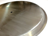 PAN38R: Stainless 38" Round Tapered Stainless Pan (inside dimensions) W/ FULL 1" LIP; Drop In Insert for Round Fire Burners