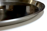 PAN35R: Stainless 35" Round Tapered Stainless Pan (inside dimensions) W/ FULL 1" LIP; Drop In Insert for Round Fire Burners