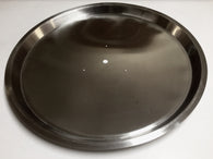 PAN38R: Stainless 38" Round Tapered Stainless Pan (inside dimensions) W/ FULL 1" LIP; Drop In Insert for Round Fire Burners