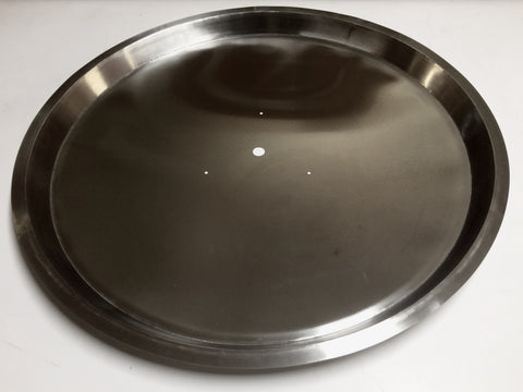 PAN38R: Stainless 38" Round Tapered Stainless Pan (inside dimensions) W/ FULL 1" LIP; Drop In Insert for Round Fire Burners