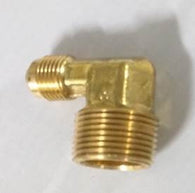 PHA34M-90: 3/8 Male Flare x 90 Degree 3/4 Male Pipe Fitting - PROPANE HOSE ADAPTER ENDS
