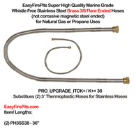 option-PRO_UPGRADE_ITCK+/K++38: Hose Exchange - Exchange Both 3' Thermoplastic Hoses for (2) 3' Stainless PRO Hoses