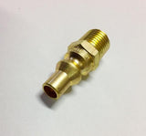 QC14M: 1/4" Brass Heavy Duty Quick Disconnect Male Receiving Side for Propane / Natural Gas