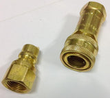 QC38M: 3/8" Brass Heavy Duty Quick Disconnect Male Receiving Side for Propane / Natural Gas