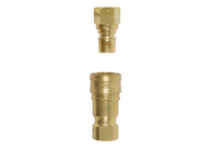 QC12MF: 1/2" Brass Heavy Duty Quick Disconnect Supply and Receiving Sides for Propane / Natural Gas