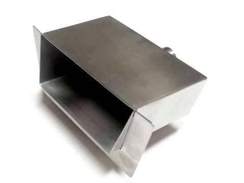 STAINLESS 32BL (size below) WATER SCUPPER/ WATERFALL SPILLWAY W/ 1″ LIP 3/4 PIPE INLET