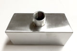 SCUP24R Stainless Water Scupper/ Waterfall Spillway 3.25″w (bottom) 5.5″w (top) 4″ Deep; 3/4 Female Pipe Inlet