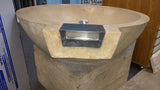SCUP24R Stainless Water Scupper/ Waterfall Spillway 3.25″w (bottom) 5.5″w (top) 4″ Deep; 3/4 Female Pipe Inlet