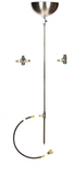 TORCH24B+ Single Portable GAS Backyard Torch w 24" shaft, 11 inch double bowls, spike and base; 3ft hoses and fittings