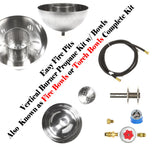 B4BCK: Complete BASIC Propane Tabletop/ Post-top 11" Fire Bowl 4” Vertical Burner Kit (w/ Bowls)!