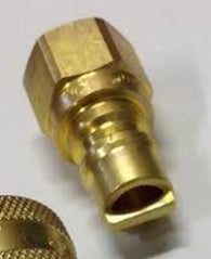 QC38M: 3/8" Brass Heavy Duty Quick Disconnect Male Receiving Side for Propane / Natural Gas