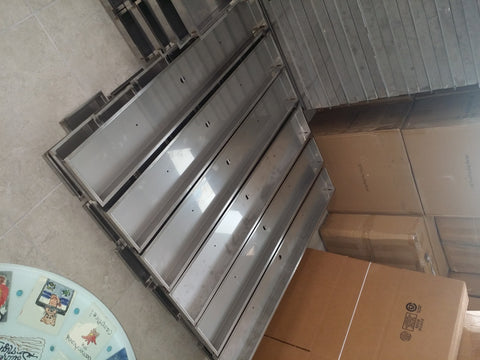 PAN52X10: Stainless 52" x 10" x 2" (inside dimensions) Drop In Insert for Linear Fire Burners, Rings, Etc...
