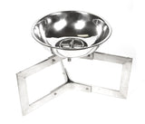 BASE304 12" Tall x 30" Diameter Stainless Steel Outdoor Table Base/ Contemporary Fire Pit Base