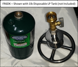 DK KIT Universal Adjustable Disposable Propane Tank Kit for DIY Fire Tables/ Bowls/ Torches
