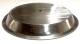 PAN22R: Stainless 21.75" Round Tapered Stainless Pan (inside dimensions) W/ FULL 1" LIP; Drop In Insert for Round Fire Burners
