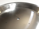 PAN22R: Stainless 21.75" Round Tapered Stainless Pan (inside dimensions) W/ FULL 1" LIP; Drop In Insert for Round Fire Burners