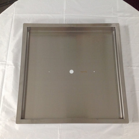 PAN22X22: Stainless 22"x22"x2" (Inside Dimensions) Insert for 12-18" Fire Rings, Etc