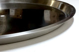 PAN38R: Stainless 38" Round Tapered Stainless Pan (inside dimensions) W/ FULL 1" LIP; Drop In Insert for Round Fire Burners