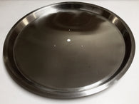 PAN35R: Stainless 35" Round Tapered Stainless Pan (inside dimensions) W/ FULL 1" LIP; Drop In Insert for Round Fire Burners