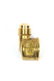 PHA12F90-12: 1/2 Male Flare x 90 Degree 1/2 Female Pipe Fitting - PROPANE HOSE ADAPTER ENDS