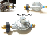 REG3001 (POL / ACME) Low Pressure Regulator w/ Propane LP Fitting Input and 3/8 Male Flare Output