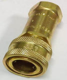 QC14MF: 1/4" Brass Heavy Duty Quick Disconnect Supply and Receiving Sides for Propane / Natural Gas